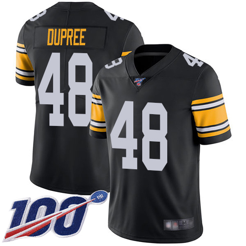 Youth Pittsburgh Steelers Football #48 Limited Black Bud Dupree Alternate 100th Season Vapor Untouchable Nike NFL Jersey->women nfl jersey->Women Jersey